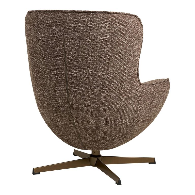 Blenheim Swivel Lounge Chair - Brown - Fabric