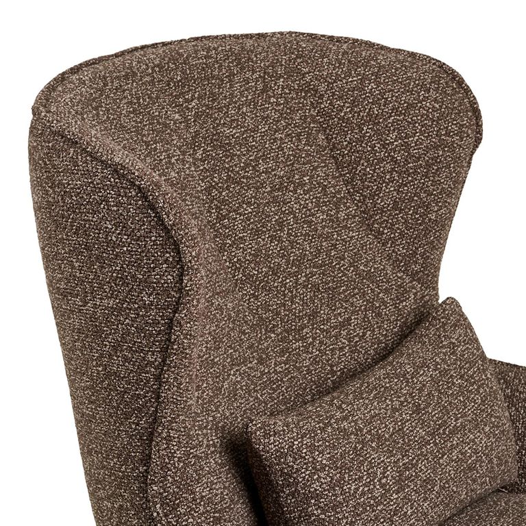 Blenheim Swivel Lounge Chair - Brown - Fabric