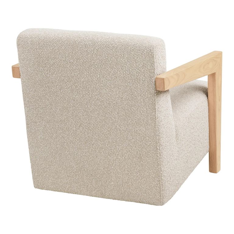 Caracas Lounge Armchair - Beige - Fabric and Plywood