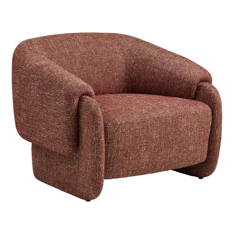 Hamilton Lounge Armchair - Curved Back - Fabric
