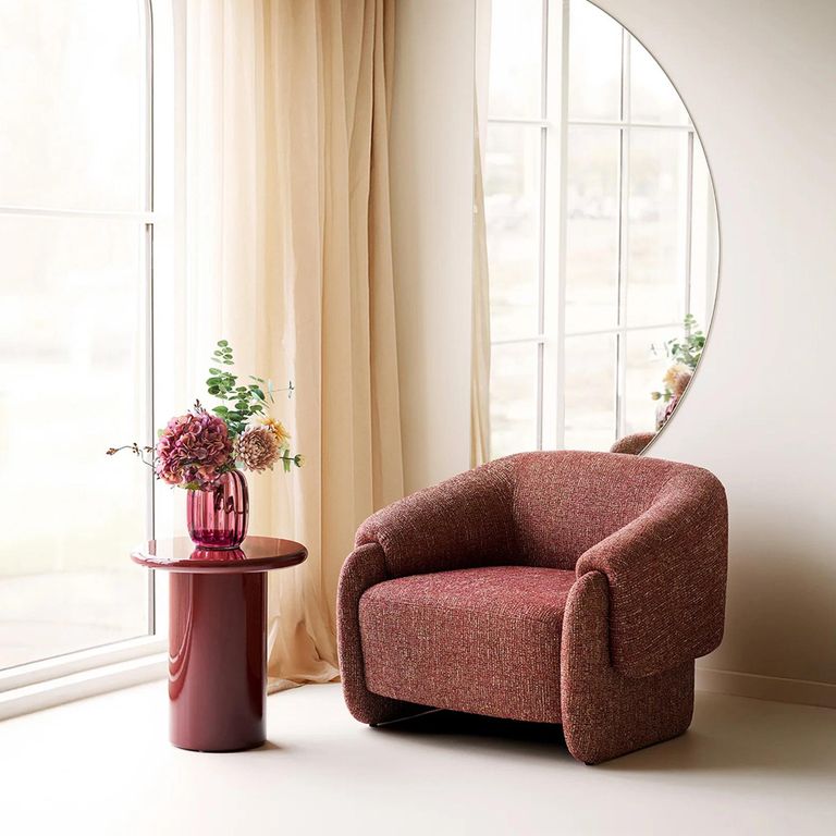 Hamilton Lounge Armchair - Curved Back - Fabric