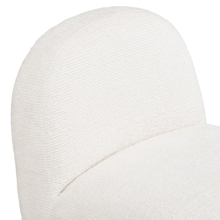 Milo Swivel Lounge Chair - Off White - Fabric