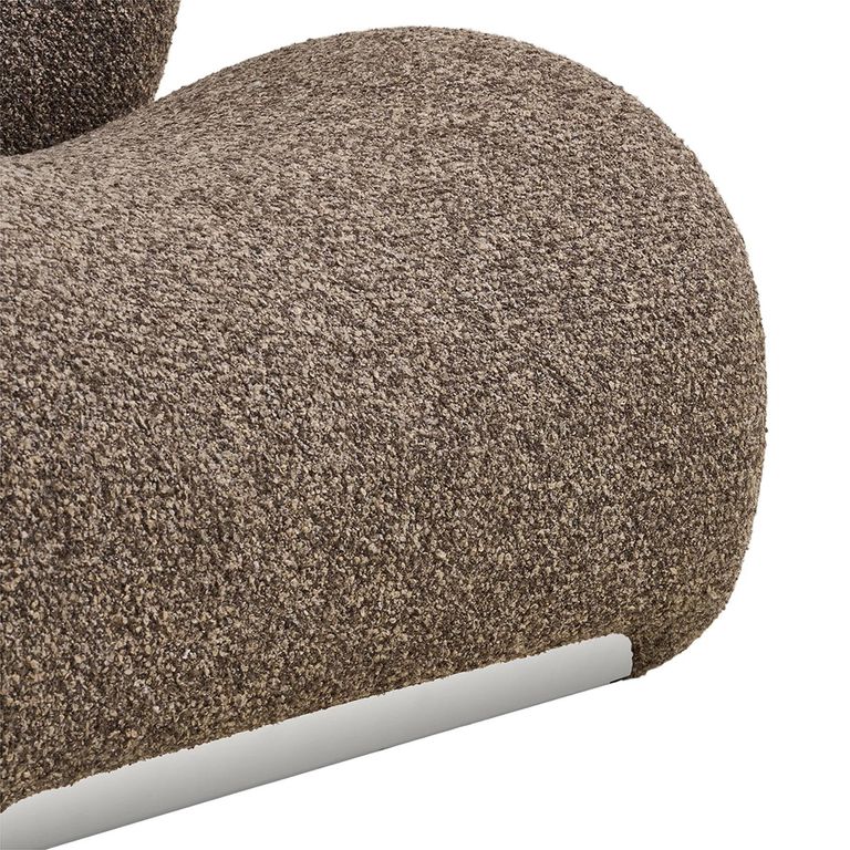 Sofia Lounge Chair - Brown - Fabric