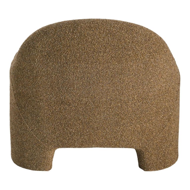Zahara Lounge Armchair - Curved Back - Brown - Fabric