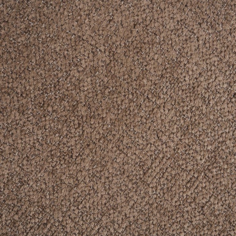 Zomba Lounge Armchair - Brown and Chrome - Fabric and Metal