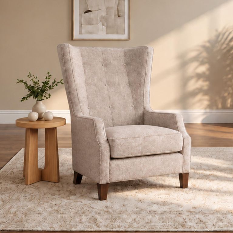 Throne Fabric Accent Chair - Colours Available