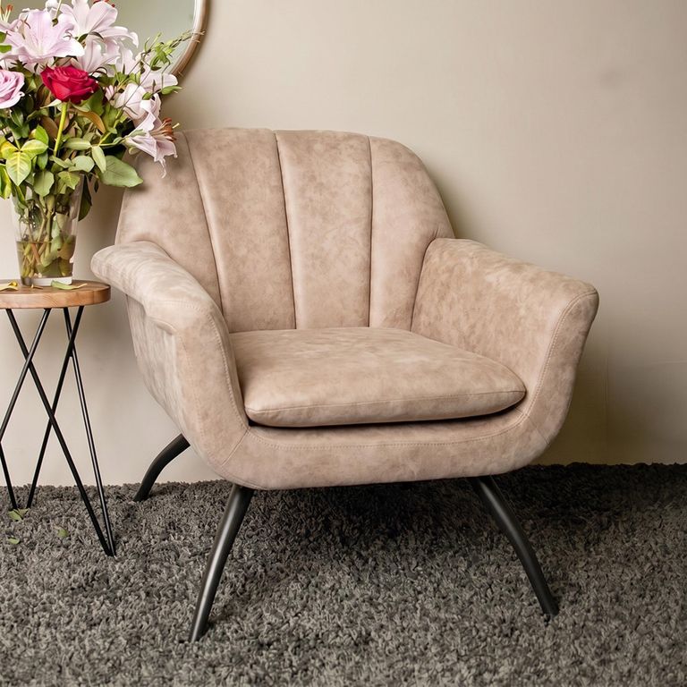 Amalfi Natural Fabric Accent Chair