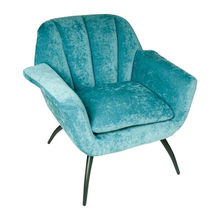 Amalfi Accent Chair - Chenille Fabric - Blue