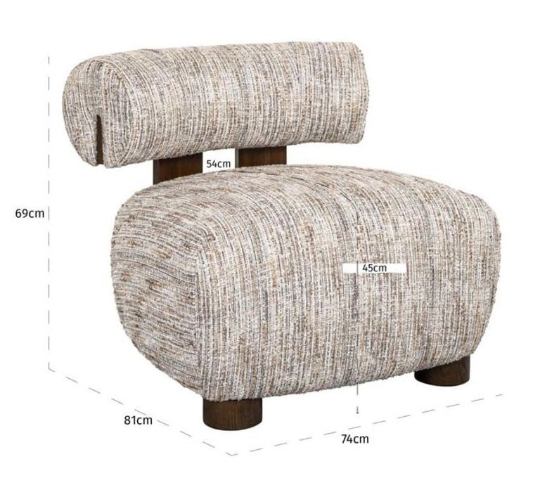 Arabella Beige Fabric Accent Chair
