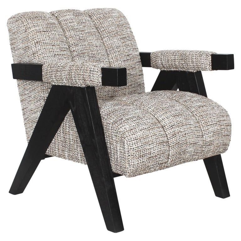 Clover Natural Fabric Accent Chair