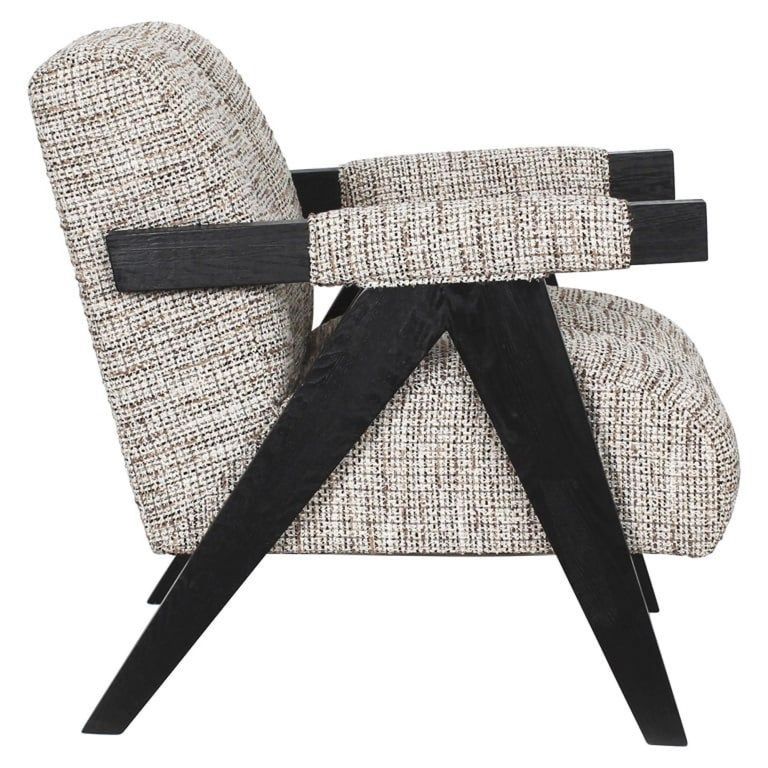 Clover Natural Fabric Accent Chair