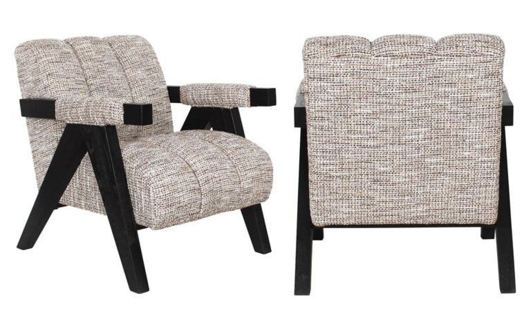Clover Natural Fabric Accent Chair