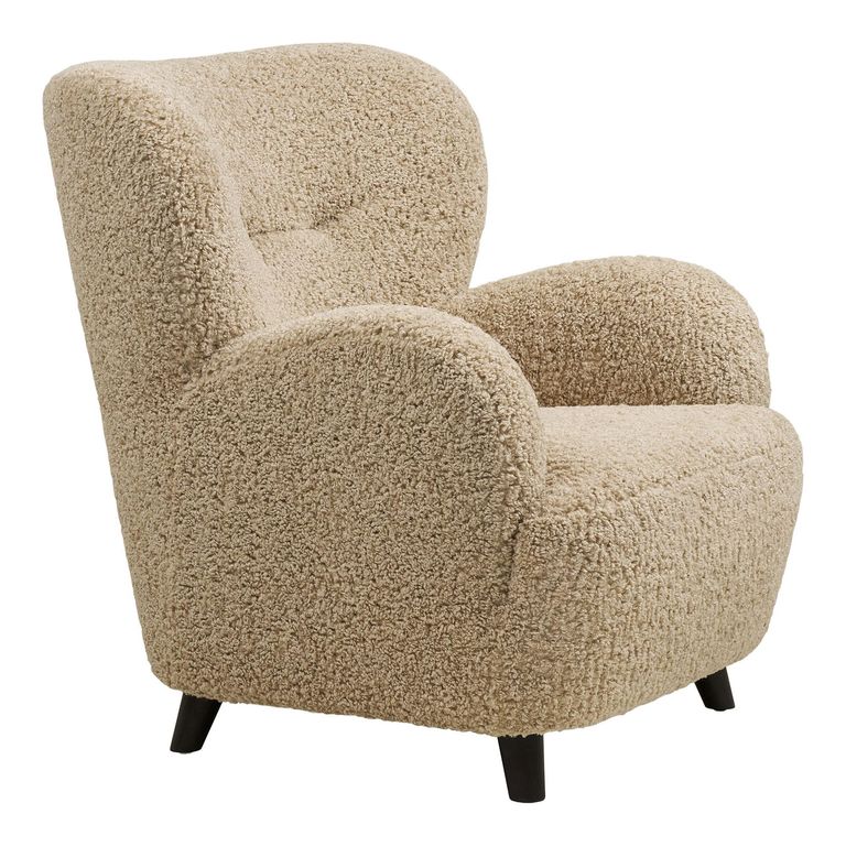 Lunaro Lounge Chair - Light Brown - Fabric