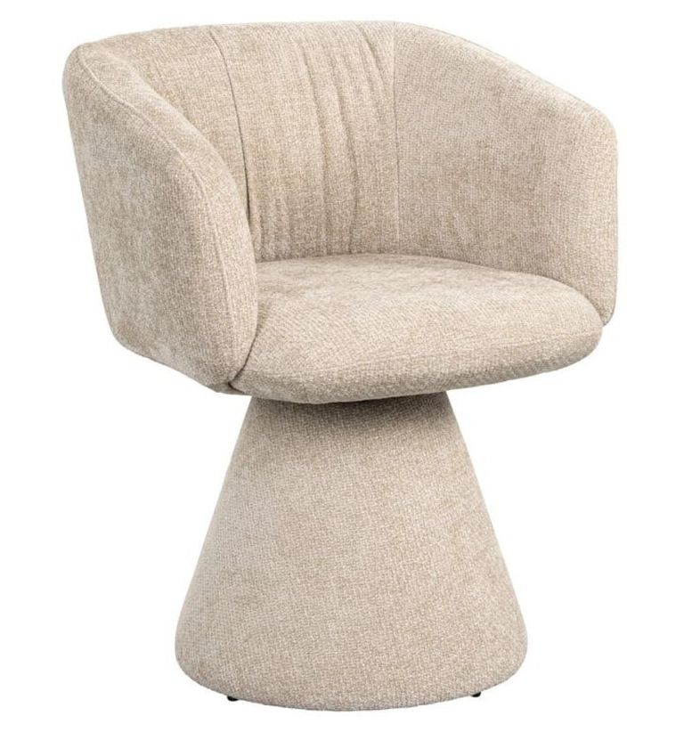 Madeline Cream Fabric Swivel Chair