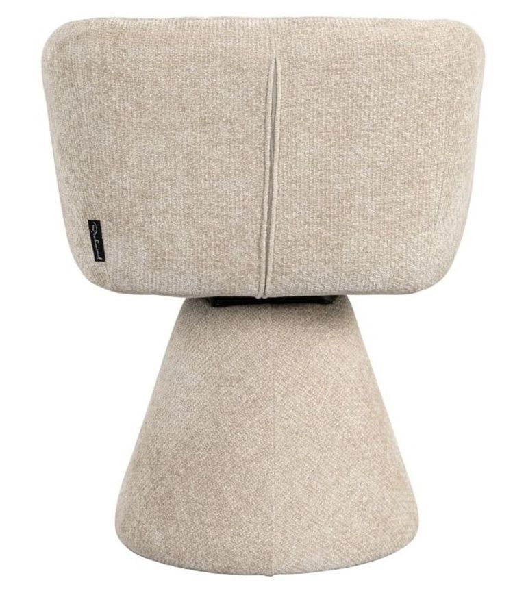 Madeline Cream Fabric Swivel Chair