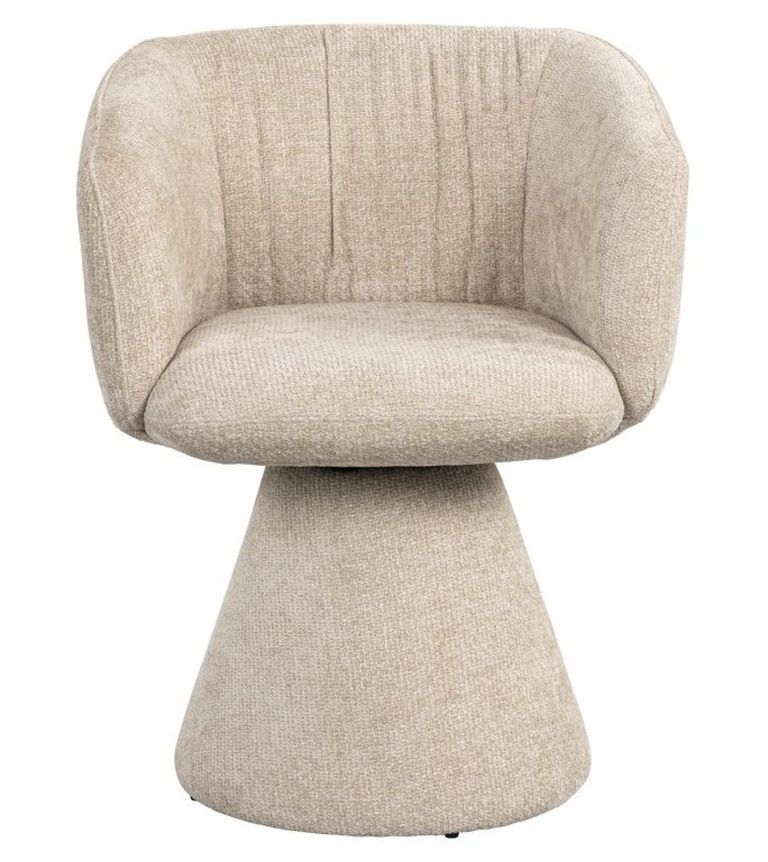 Madeline Cream Fabric Swivel Chair
