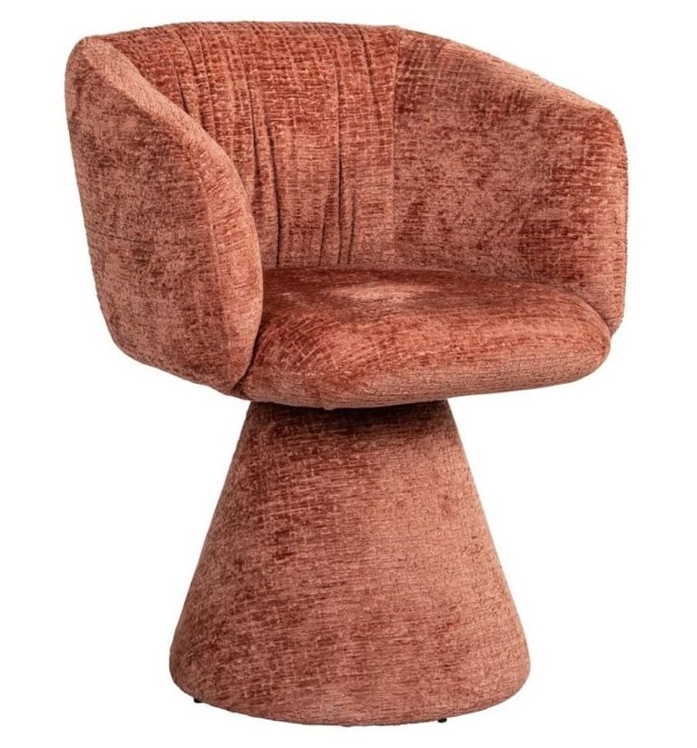 Madeline Pink Fabric Swivel Chair