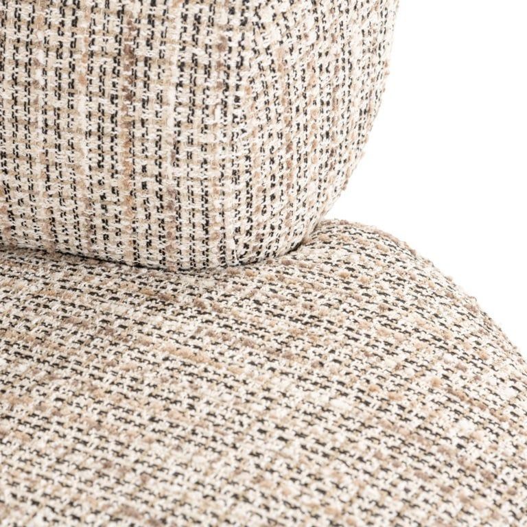 Montana Natural Fabric Accent Chair with Black Legs