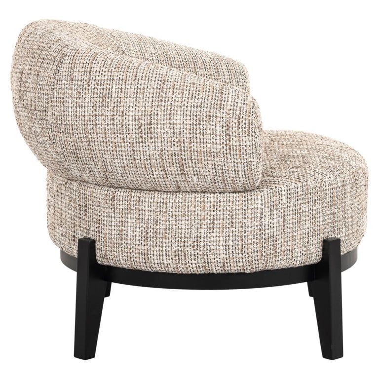 Montana Natural Fabric Accent Chair with Black Legs