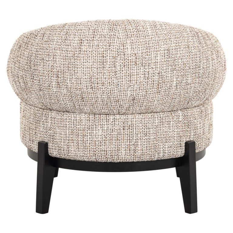 Montana Natural Fabric Accent Chair with Black Legs