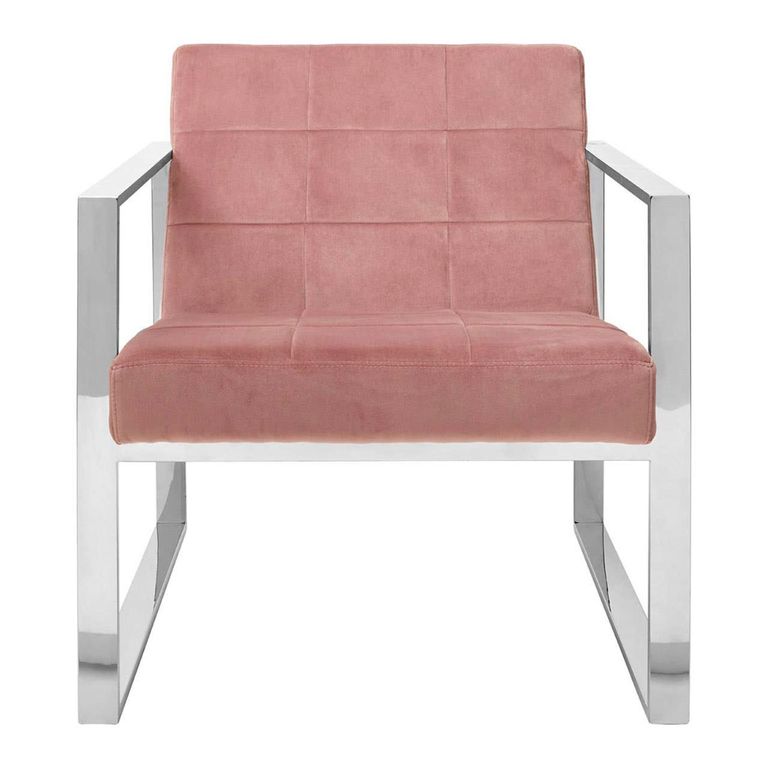 Vogue Cocktail Chair - Pink Velvet Fabric