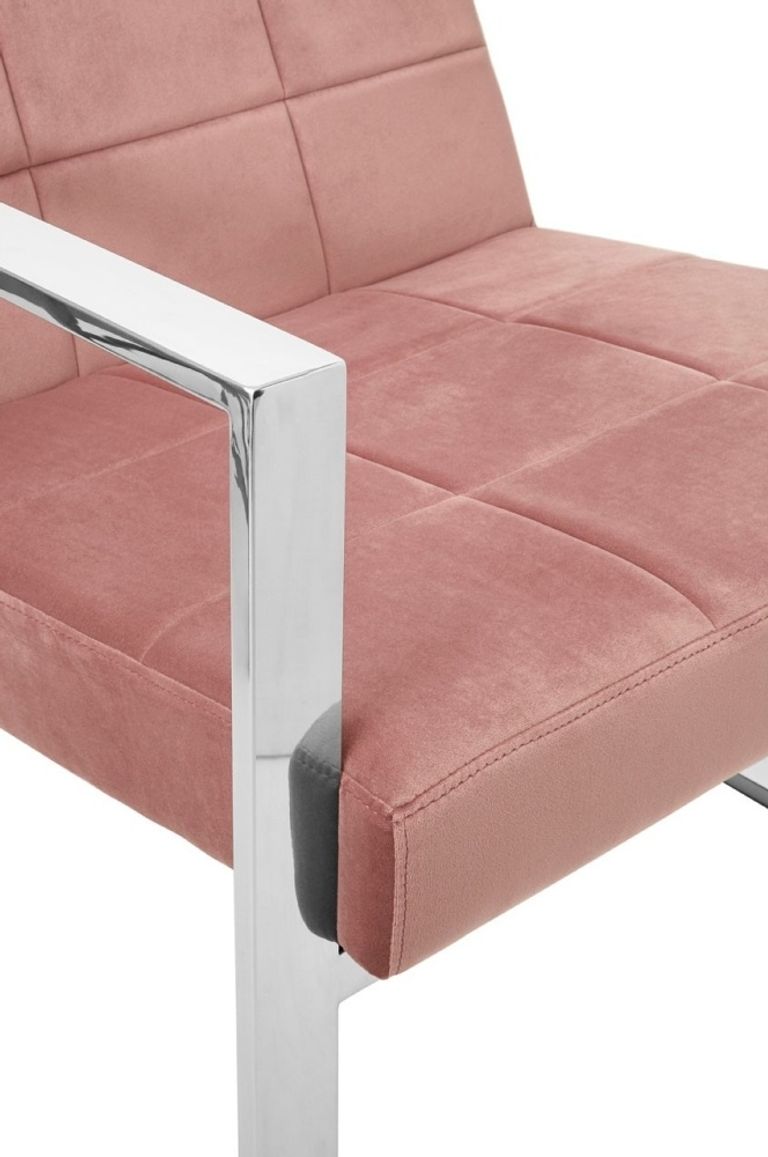 Vogue Cocktail Chair - Pink Velvet Fabric