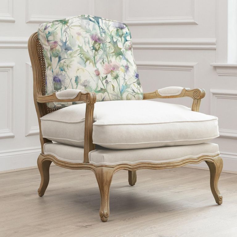 Cirsium Florence Armchair - Oak and Damson - Printed