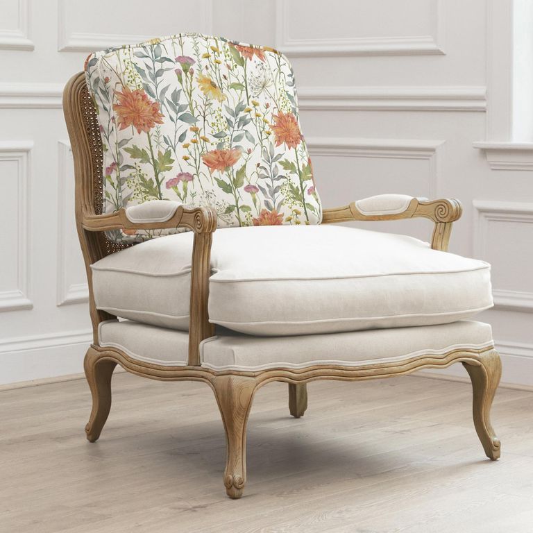 Delamere Florence Armchair - Oak and Linen - Printed