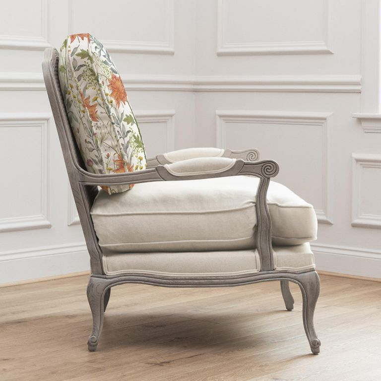 Delamere Florence Armchair - Stone and Linen - Printed