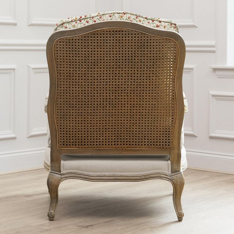 Fresia Florence Armchair - Oak and Linen - Printed