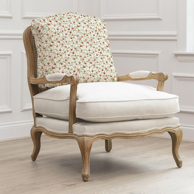 Fresia Florence Armchair - Oak and Linen - Printed