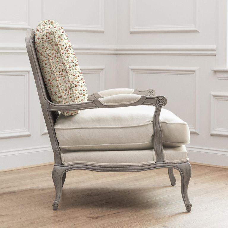 Fresia Florence Armchair - Stone and Linen - Printed