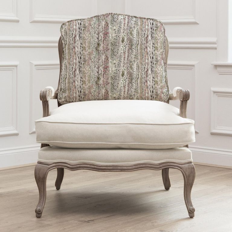 Whimsical Florence Armchair - Tale Stone and Willow - Printed