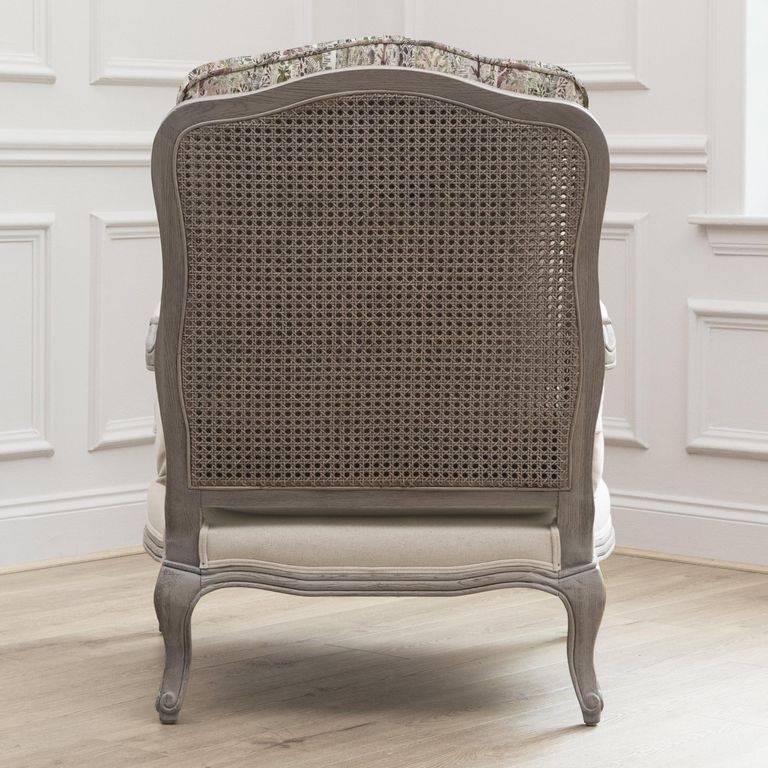 Whimsical Florence Armchair - Tale Stone and Willow - Printed