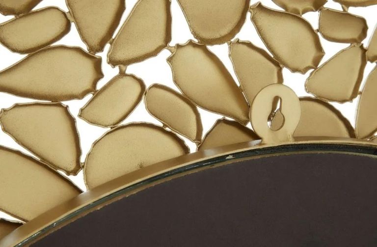 Templar Wall Mirror - Round - Brass Pebble