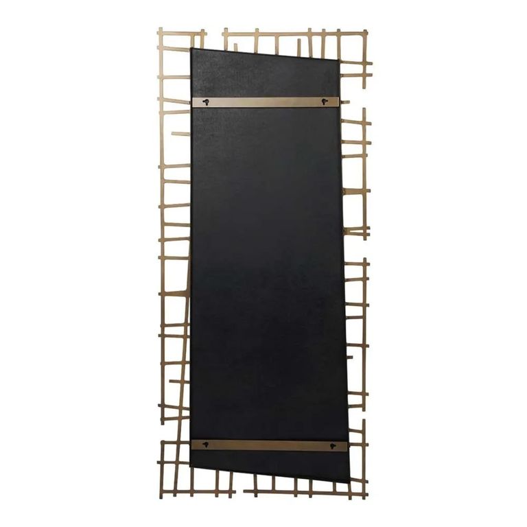 Lattice Wall Decor Mirror - Brass