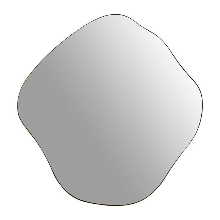 Organic Wall Mirror - Black Metal - Abstract - 59cm x 61cm