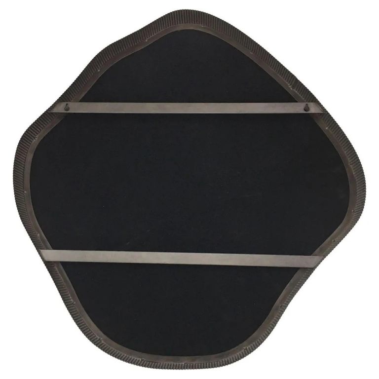 Organic Wall Mirror - Black Metal - Abstract - 59cm x 61cm