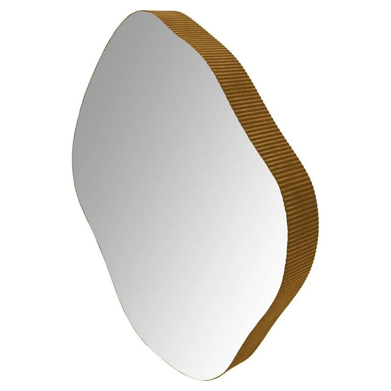 Organic Wall Mirror - Champagne Metal - Abstract - 59cm x 61cm