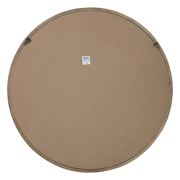 Tilburg Wall Mirror - Brown Wooden - Round - 80cm x 80cm