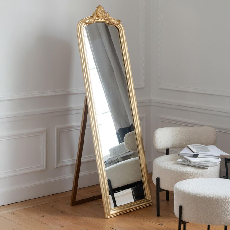 Standing Cheval Mirror - Gold - Emi Wood - 56cm x 180cm