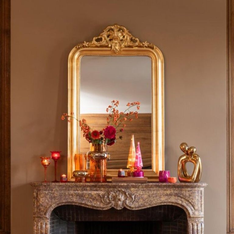 Wall Mirror - Gold - Emi Wood - 87cm x 144cm