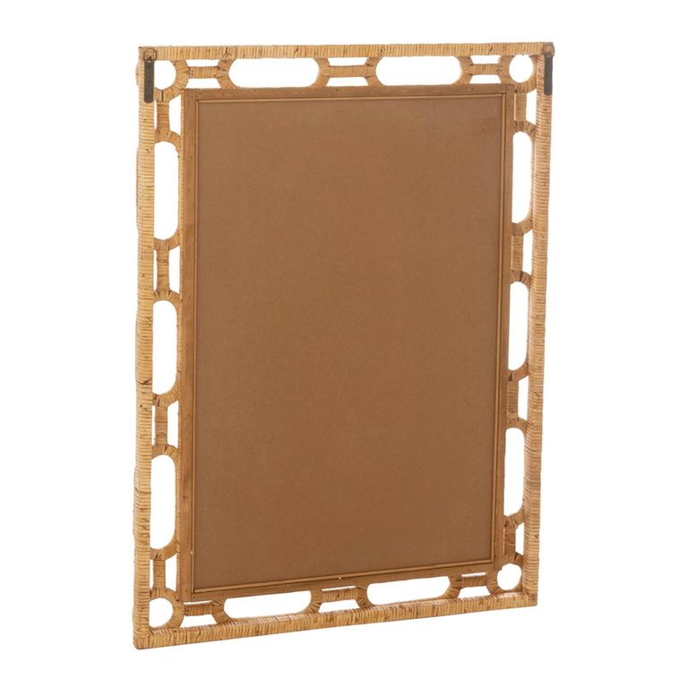 Ring Wall Mirror - Small - Natural - Rattan and Wood - 75cm x 101.5cm