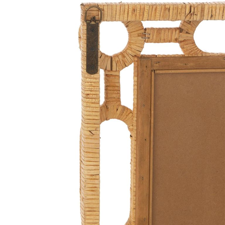 Ring Wall Mirror - Small - Natural - Rattan and Wood - 75cm x 101.5cm