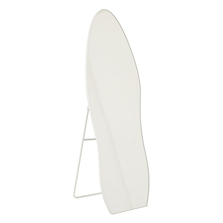 Standing Cheval Mirror - Abstract - White - Glass - 56cm x 180cm