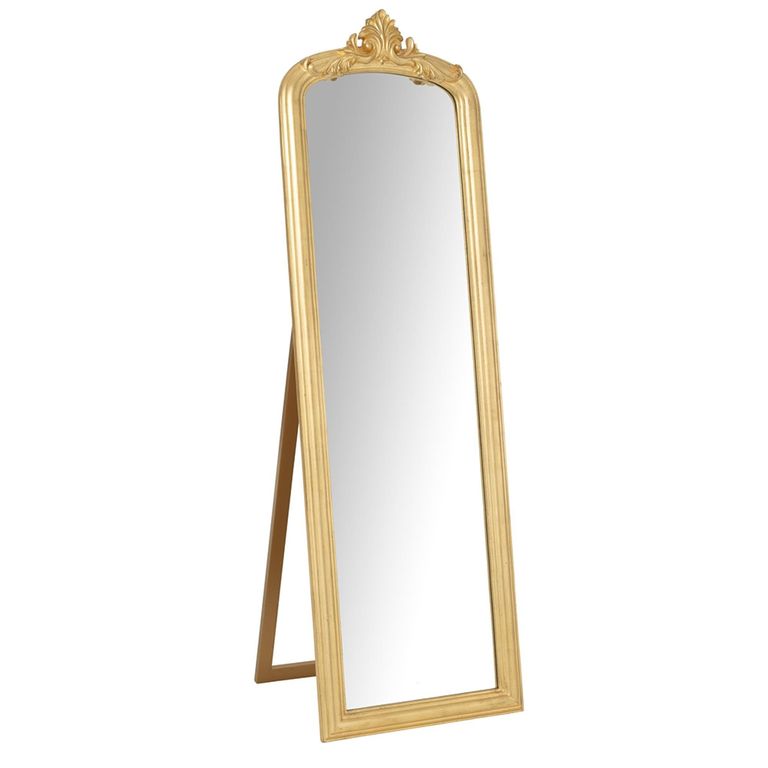 Standing Cheval Mirror - Gold - Emi Wood - 56cm x 180cm