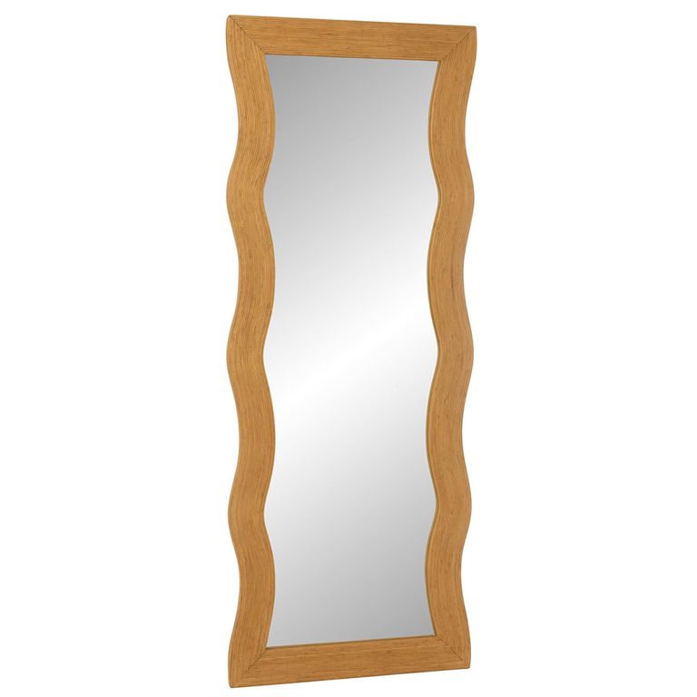 Wall Mirror - Abstract - Natural - Bamboo Wood - 67cm x 175cm