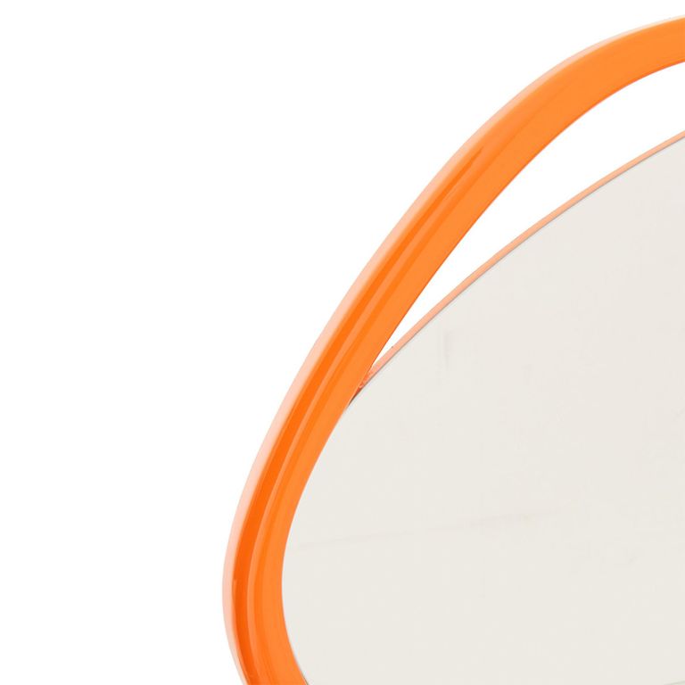 Wall Mirror - Abstract - Orange Painted - Wood - 120cm x 50cm