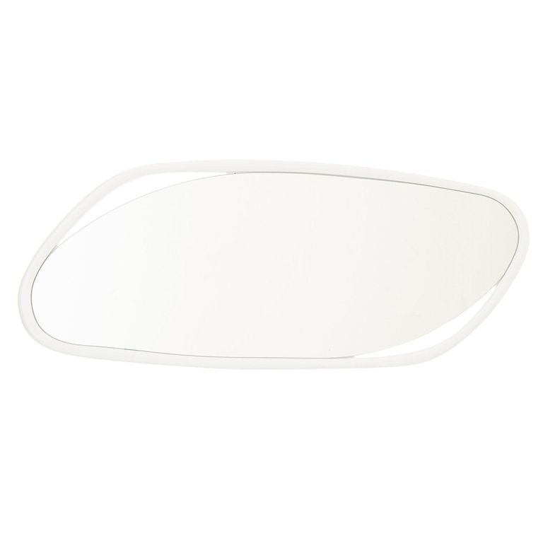 Wall Mirror - Abstract - White Painted - Wood - 120cm x 50cm