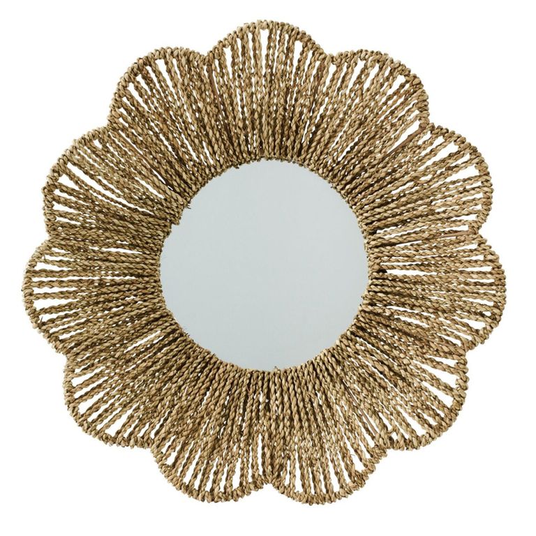 Wall Mirror - Round - Natural - Seagrass - 50cm x 10cm